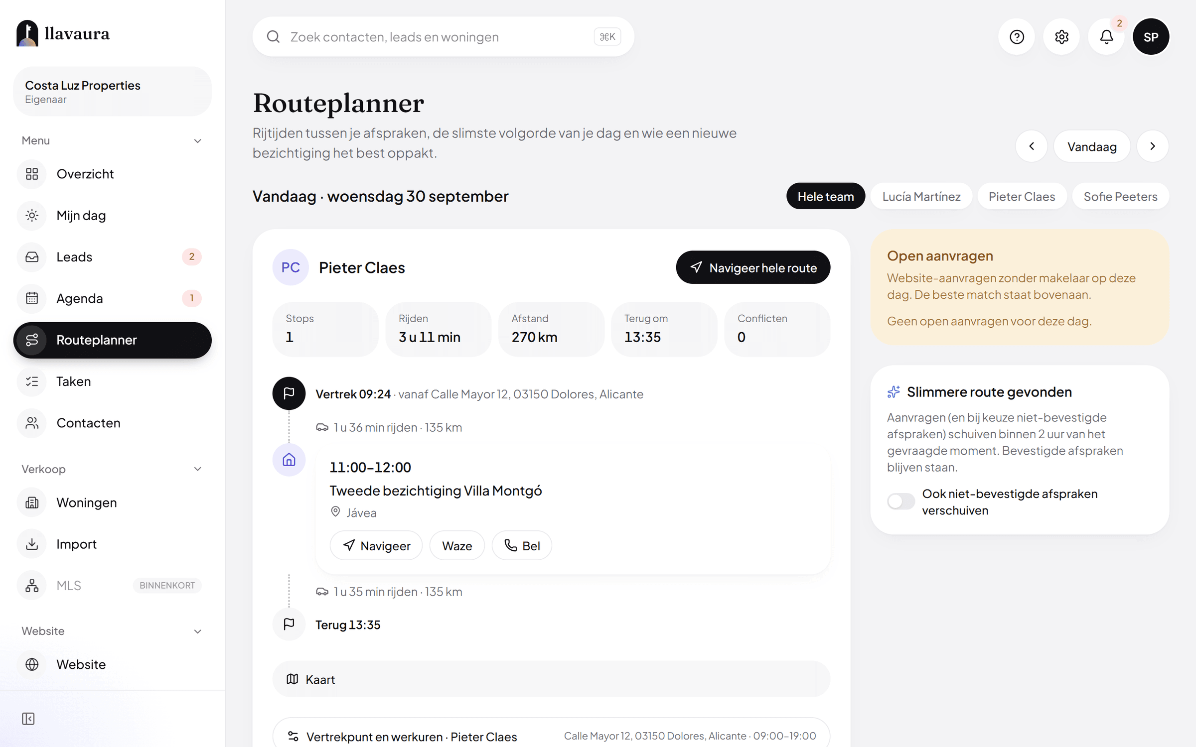 CRM & routeplanner